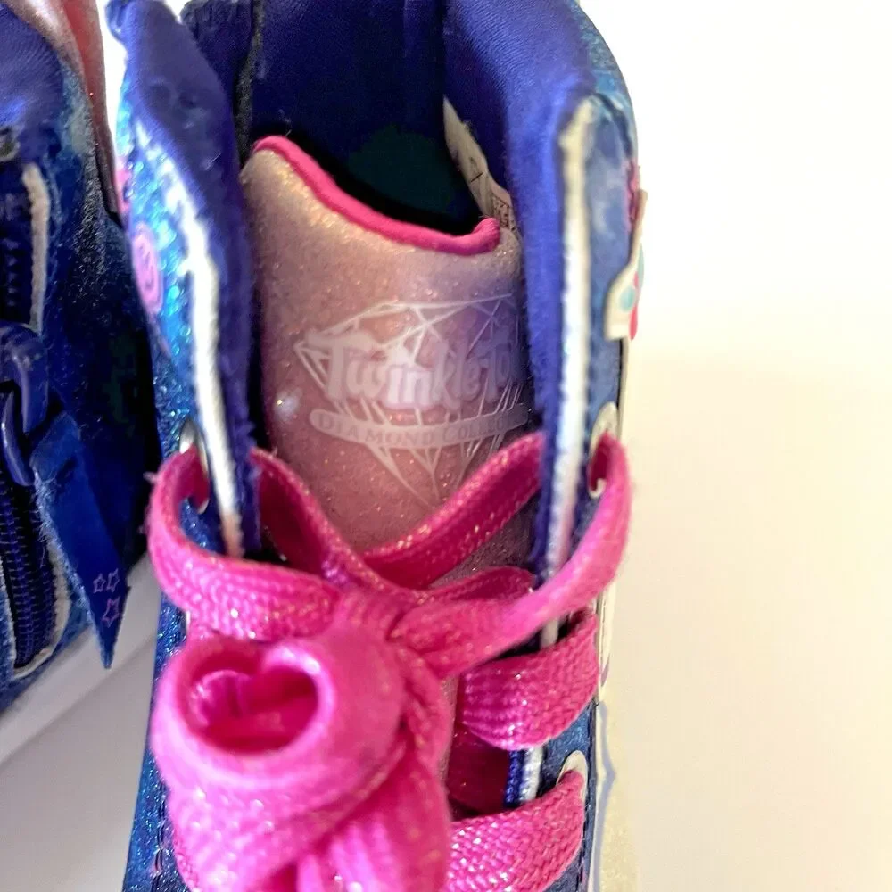Skechers Twinkle Magic Hot Pink Kids Preschool Unicorn Casual Shoe SZ11.5 Flaws